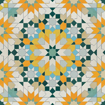 Mosaic House Moroccan tile Batha SQ 1-29-24-18-30-13-11-12 White,   Beige,   Light Green,   Light Turquoise,   Yellow,   Sea Green,   Orange,   celadon, celadon, green   solid zellige, mosaic, zellij, field, pattern, glaze, classic, stars, intricate, complex, traditional 